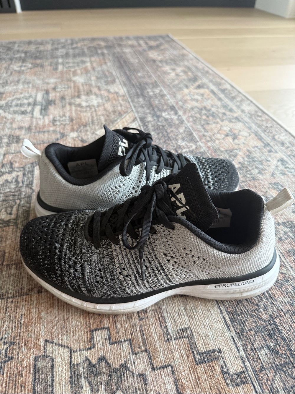 APL Women’s Black & Gray Knit Propel Running Shoes